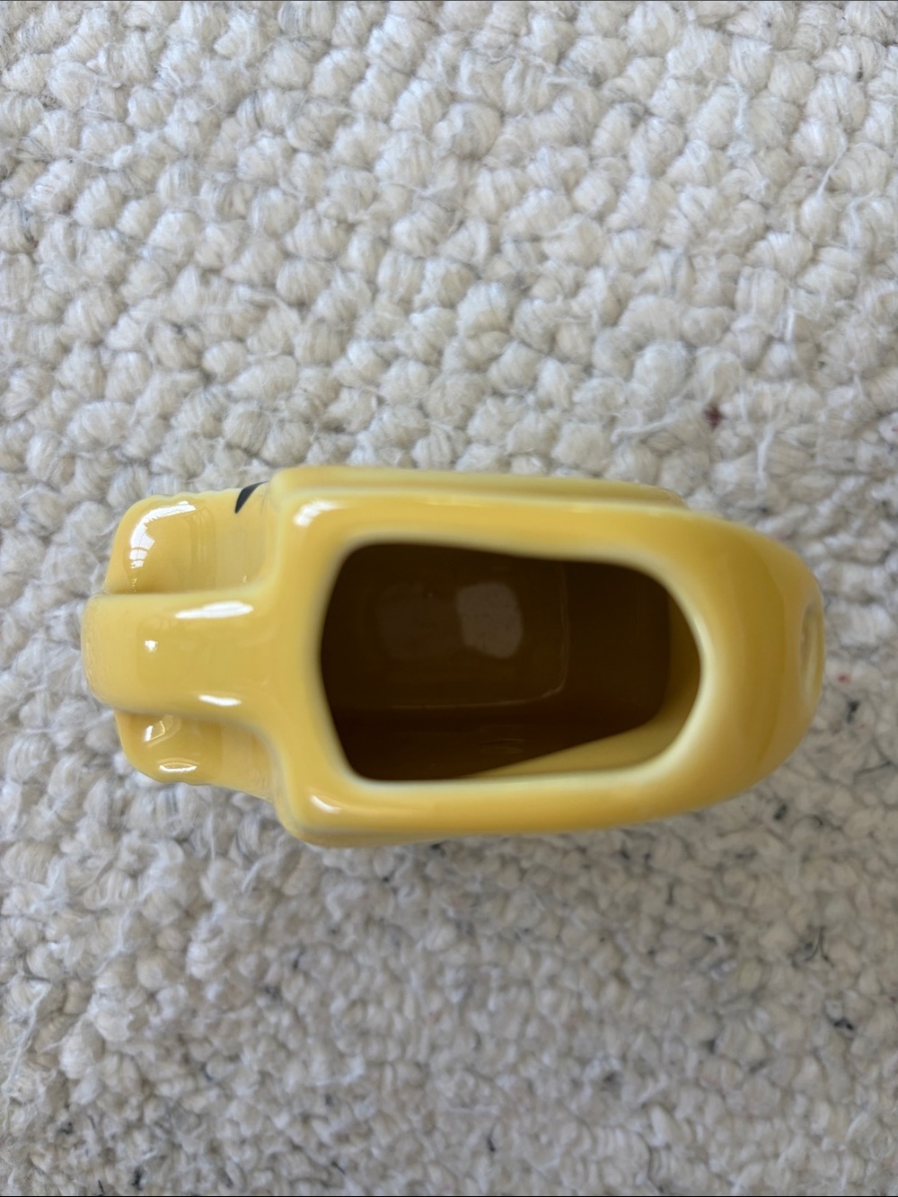 Fiestaware Yellow Scarecrow Creamer with Red Cheeks and Orange Nose - Picture 4 of 6